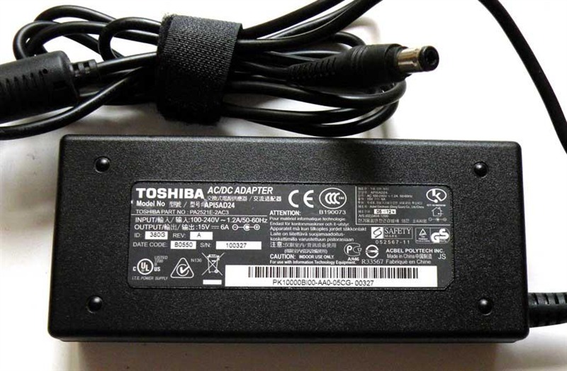 AC Adapter TOSIBA 19V-3.42A (D&#249;ng cho c&#225;c d&#242;ng Satellite, Satellite Pro, Tecra, Portege)