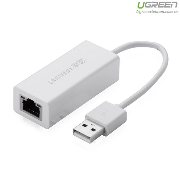C&#225;p USB to Lan 2.0 Ethernet 10/100 Mbps Ch&#237;nh H&#227;ng Ugreen CR110 (20253) GK