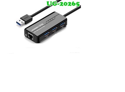 Bộ Chia 3 Cổng USB 3.0 K&#232;m Cổng Mạng LAN 10/100 Mbps Ugreen CR103 (20265) GK