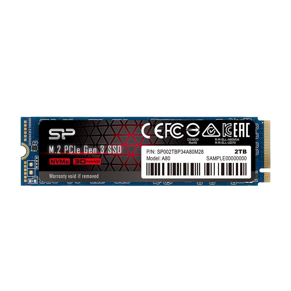 Ổ cứng SSD SILICON A80 P34A80 2TB (SP002TBP34A80M28) | PCIe - NVMe 3x4