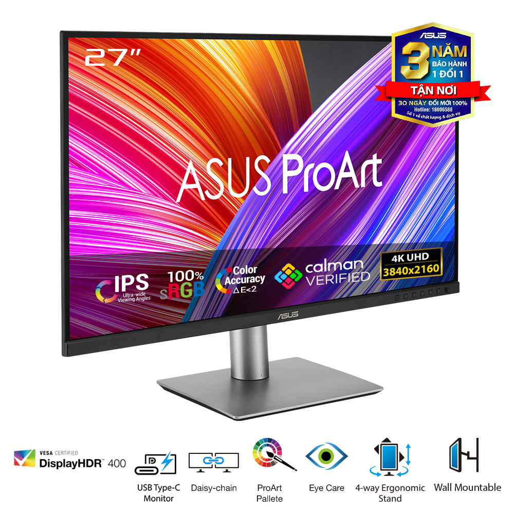 M&#224;n h&#236;nh ASUS ProArt PA279CRV (27 inch - IPS - 4K UHD - 60Hz - 5ms - Chuy&#234;n Đồ Họa) | 1124