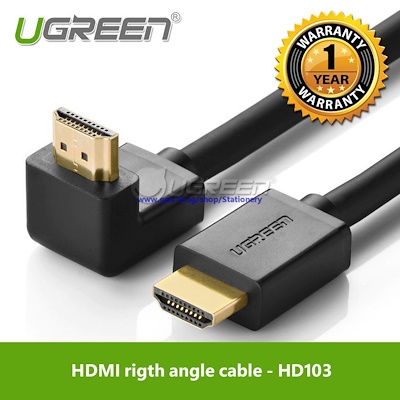 Ugreen HDMI Right Angle cable HD103 1.4 Straight to Down 2M GK