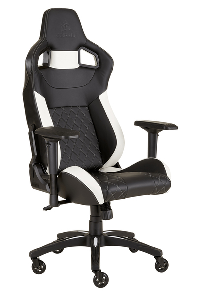 Gh&#234;́ Corsair T1 Race Gaming Chair Black/ White (CF-9010002-WW) _818KT