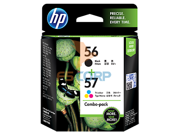 HP 56 Black / 57 Tri-color Ink Cartridge, COMBO PACK CC629AA 618EL