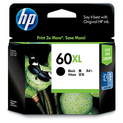 HP 60XL High Yield Black Ink Cartridge Timor X CC641WA 618EL