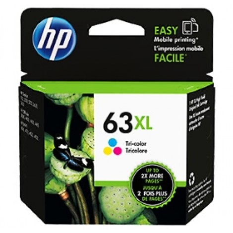 HP 63XL High Yield&#160;Tri-color Original Ink Cartridge F6U63AA 618EL