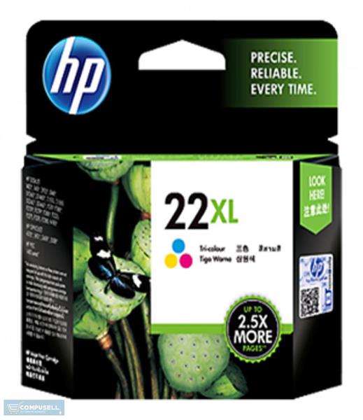 HP 22XL High Yield Tri-color Ink Cartridge, AP C9352CA 618EL