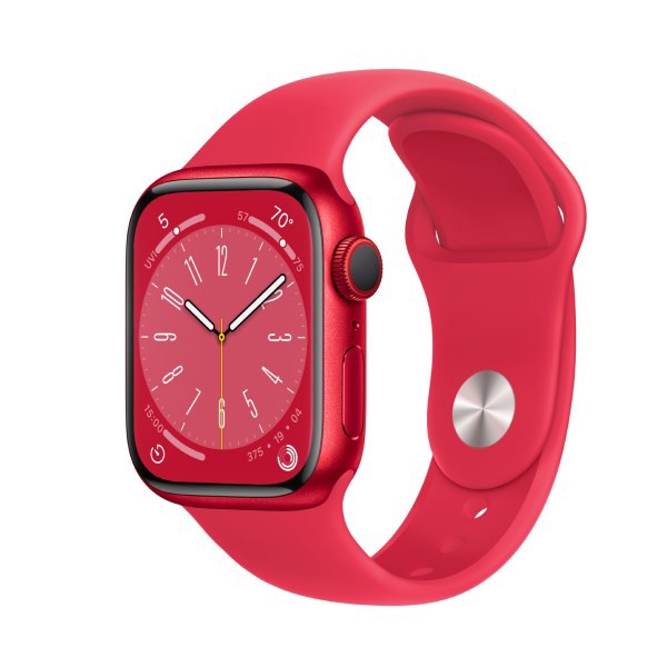 Apple Watch Series 8 Red (LTE) 45mm Viền Nh&#244;m - D&#226;y Cao Su Ch&#237;nh H&#227;ng (MNKA3)