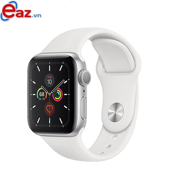 Apple Watch Series 5 40mm Silver Aluminum White Sport Band GPS - Silver - White (MWV62VN/A) | 0820D