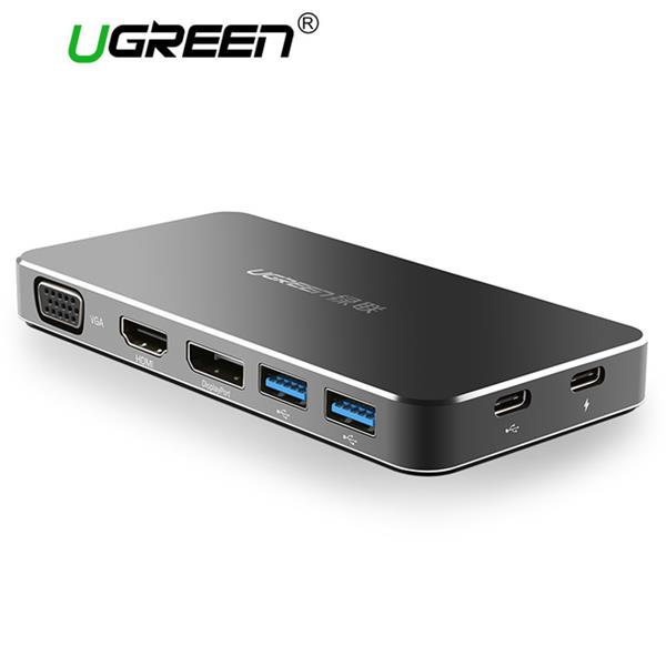 Ugreen USB-C TO VGA+HDMI+DP+2*USB3.0+Type C(PD) Converter 40872 GK