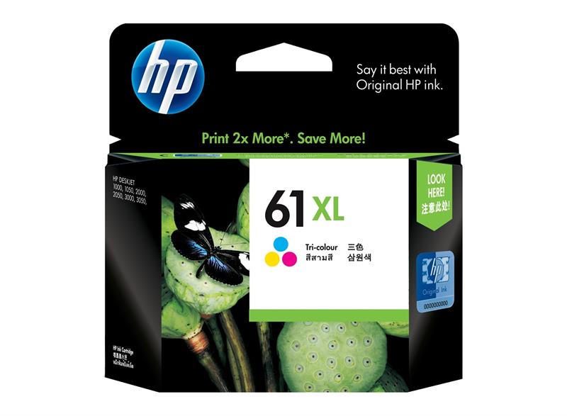 HP 61XL High Yield Tri-color Ink Cartridge CH564WA 618EL