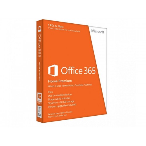 Office 365 Home Premium 32-bit/x64 English Subscr 1YR APAC EM Medialess (6GQ-00018)