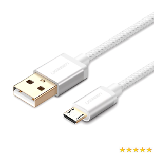 Ugreen Micro USB Data Cable(Aluminum case) 0.25M White 30653 GK