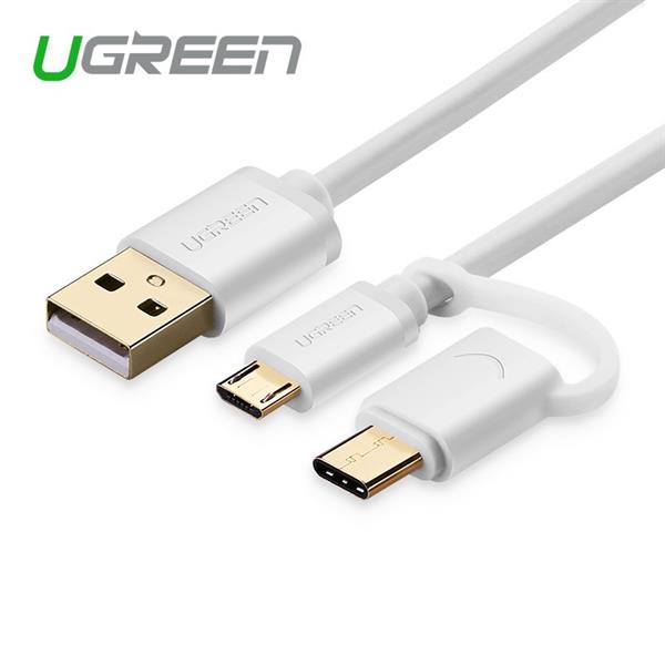 Ugreen Micro USB Cable with USB-C Adapter 0.25M 20870 GK