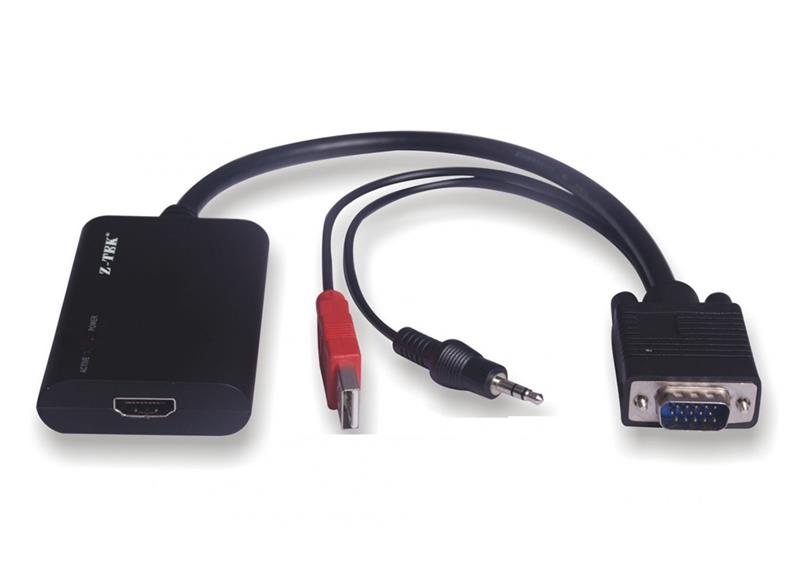 C&#193;P VGA -&gt; HDMI + USB + AUDIO Z-TEK  30cm (ZE-577C) 318HP