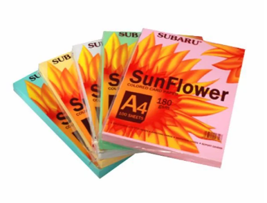 Giấy b&#236;a m&#224;u Sunflower A4 180gsm